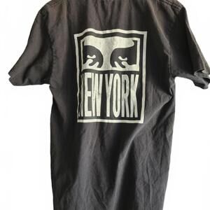 OBEY PROPAGANDA ANDRE THE GIANT LOGO Black New York Graphic T-Shirt MEDIUM
